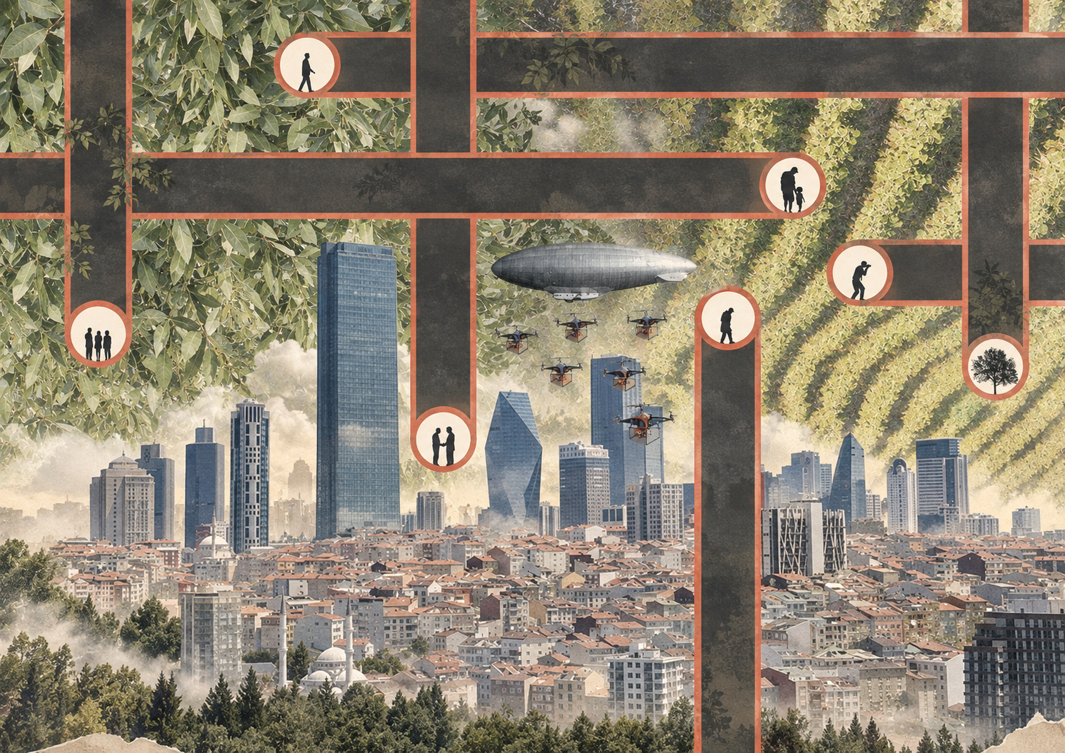 Agriculture And City Collage