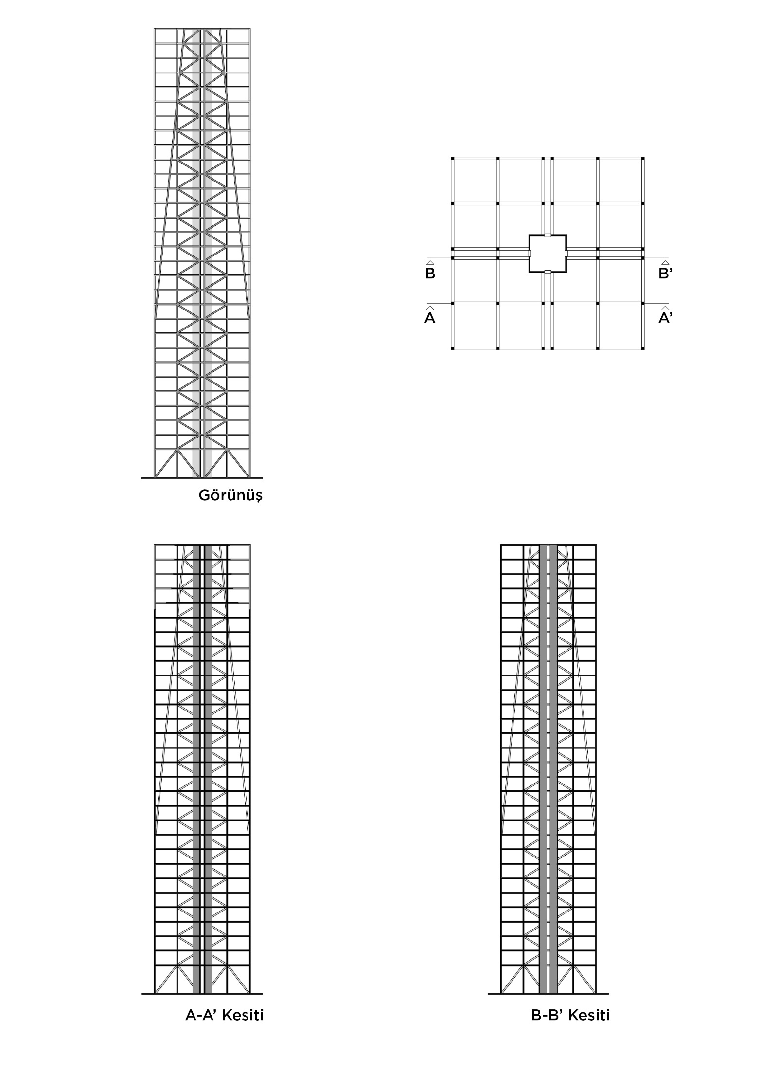 Transverse And Longitudinal Building Sections